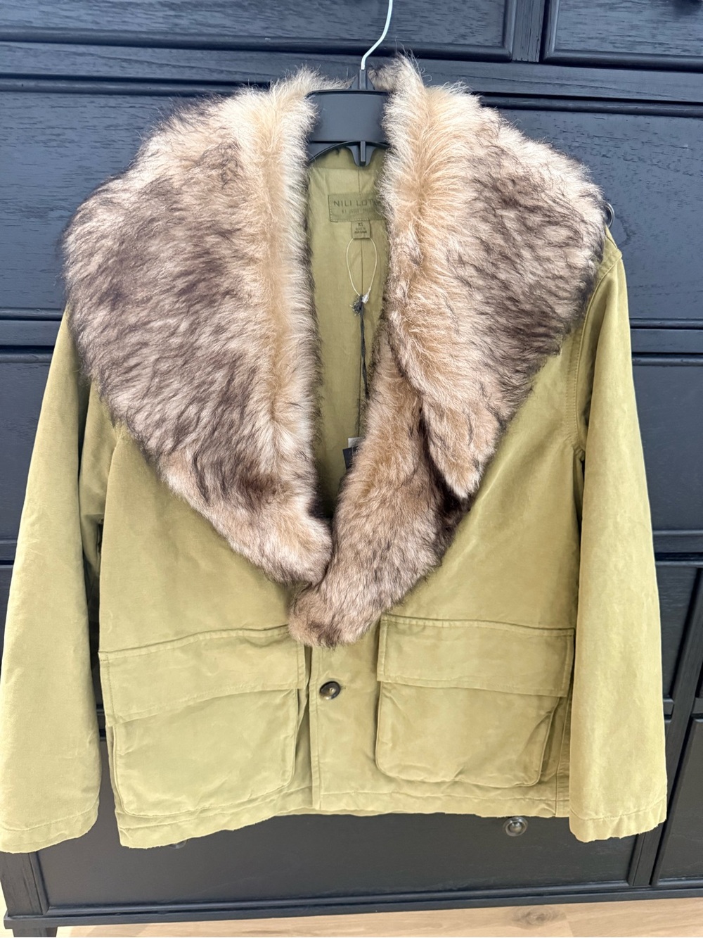 Nili Lotan Ronay Shearling Trimmed Cotton Parka